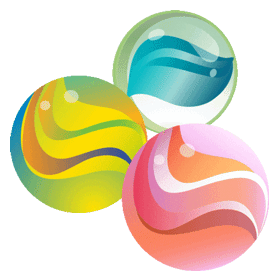 Gif animé billes colorées
